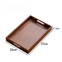 Offre Spéciale plateau rectangulaire en bambou personnalisé écologique hôtel Restaurant Barbecue plats et assiettes pour tasses à thé et fruits cuits au four