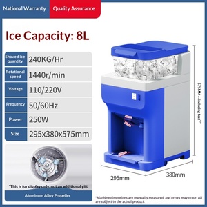 Máquina de Hielo Raspado Comercial de 11L/24H, Trituradora de Hielo en Forma de Bala para Bares, Cafeterías, Restaurantes, Hoteles y Comedores - Product Image 5