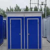 Toilettes de douche de camping en plein air portables toilettes chimiques publiques mobiles préfabriquées en panneau sandwich durable pour les parcs