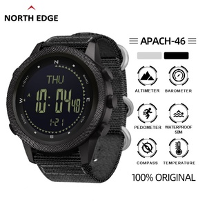 NORTH EDGE APACHE-46 Men's <b>Digital</b> Watch Sports Waterproof 50M Altimeter Barometer Compass World Time Wristwatch <b>Clock</b> - Product Image 2