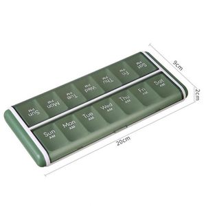กล่องยาสีเขียว กล่องใส่ยาขายส่ง กล่องยา 14 วัน - Product Image 1