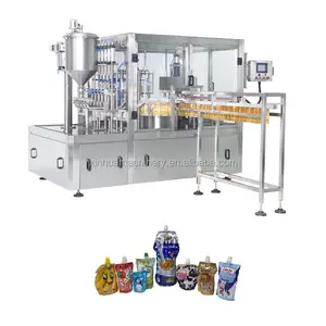 Self-supporting bag soya-bean milk filling machine/self-supporting bag filling & screwing cover machine