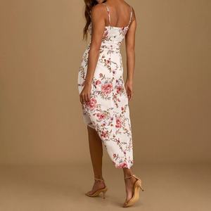 Nuevo Vestido de Verano para Mujer de Satén de Longitud Media con Tirantes, Top con Cuello Oscilante y Falda Irregular - Product Image 2