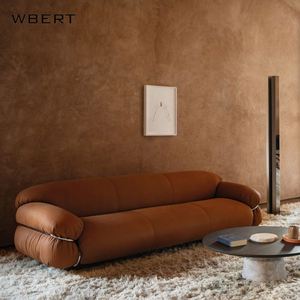 Wbert โซฟากำมะหยี่ฝ้า, โซฟาหุ้มเบาะเส้นตรงกลางศตวรรษที่ทันสมัยแสงหรูหราเฟอร์นิเจอร์สำหรับการต้อนรับของโรงแรม - Product Image 5