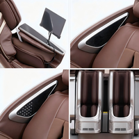 Fauteuil de massage ergonomique à gravité zéro avec piste SL, pétrissage Shiatsu, chauffage et fonction de relaxation intégrale du corps avec jambes séparées