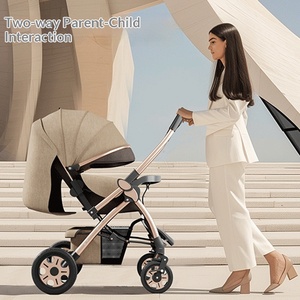 Poussette-lit en métal haute qualité, multifonctionnelle, utilisable assise ou allongée, pliable, pour enfants de 0 à 3 ans, portable - Product Image 2