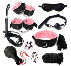 Jouet de bondage sexuel bdsm menottes de retenue menottes sexe dés bouche bâillon <span class=keywords><strong>fouet</strong></span> en cuir femme cuir bondage sex toy boutique en ligne - Product Image 1