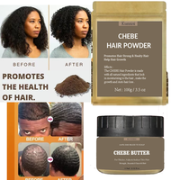 Échantillon Gratuit 100 ml Huile et Kit de Beurre Poudre Chebe Africain Biologique pour la Prévention de la Chute des Cheveux et Traitement Réparateur à Domicile