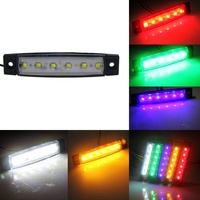 Feux de position latéraux à 6 LED pour camion remorque RV pick-up tracteur camion SUV bateau 12V DC antichoc Feux de position à 6 LEDTrailer