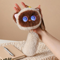 Neuer KI-Superweicher Plüsch-Katzen-Schlüsselanhänger der 3. Generation mit emotionalen Augen, intelligentes Spielzeug mit PP-Baumwollfüllung