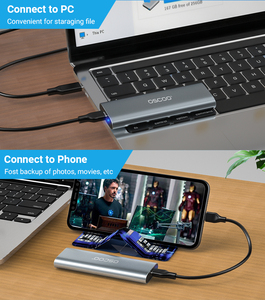 Disco rigido esterno OSCOO SSD esterno 1tb memoria disco rigido 512GB PSSD per Laptop e cellulare ssd esterno SSD portatile da 2tb - Product Image 3