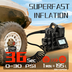 Powerful Overland Accessories Large 4 Tires Desert Offroad DC Auto LCD Gauge Air Compressors - Product Image 4