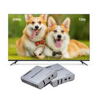 Extenseur KVM HDMI USB 60m par câble Ethernet CAT5E Cat6 RJ45, émetteur-récepteur, convertisseur audio vidéo, PC portable vers téléviseur, moniteur