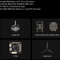 T-Hobby CINE66 PRO 2814 Motor Drone FPV Daya Dorong 4.1kg Angkat Berat 8 Inci 9.5 Inci Suku Cadang Drone FPV Sinematik