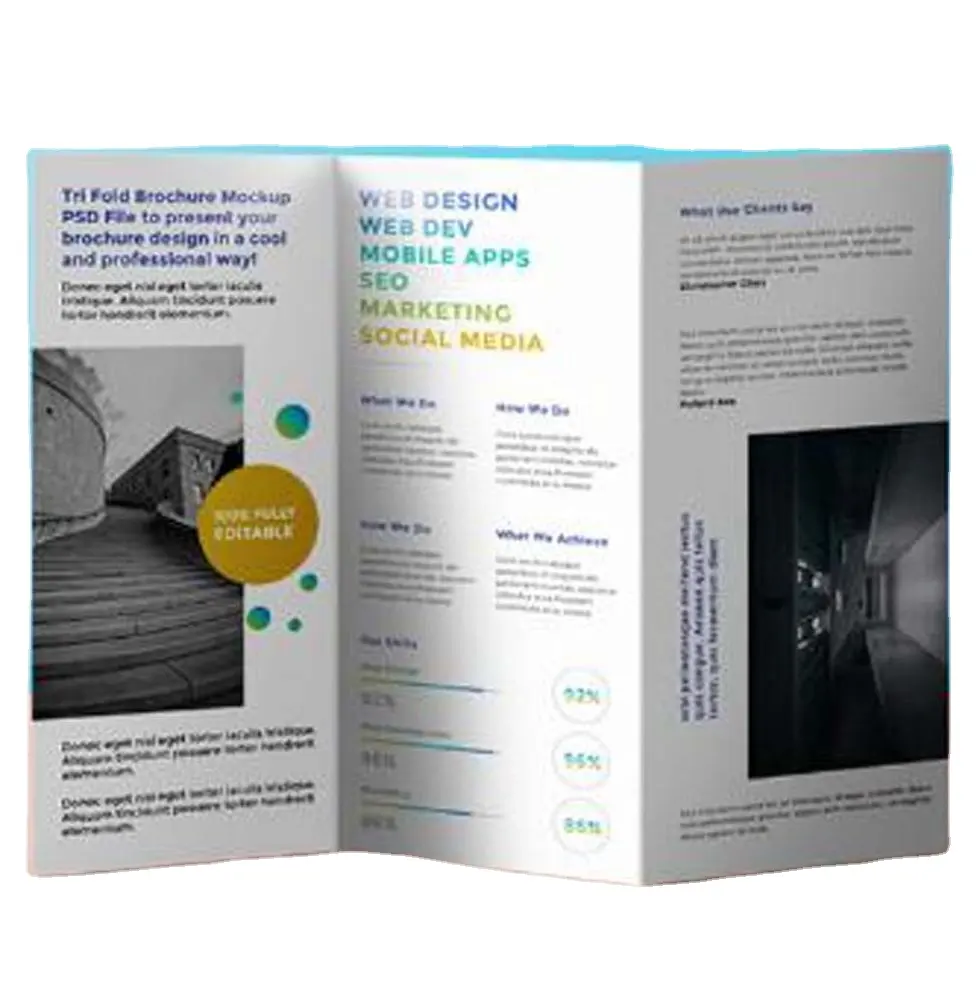 Oem Dom Perfecte Binding Custom Brochures Afdrukken Brochure Maatwerk