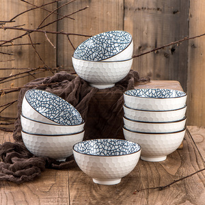 Japanese Colored Hand Painted White and Blue Porcelain Ceramic Food Breakfast Rice Soup Noodle <strong>Ramen</strong> Bowl Chopsticks Gift <strong>Sets</strong> - Product Image 5