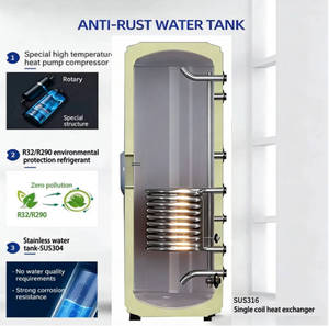 <span class=keywords><strong>Chauffe</strong></span>-<span class=keywords><strong>eau</strong></span> à pompe à chaleur air-<span class=keywords><strong>eau</strong></span> R290 à COP élevé 150L/200L/<span class=keywords><strong>300L</strong></span>, alimentation solaire/électrique, classe A d'efficacité énergétique, tout-en-un - Product Image 2
