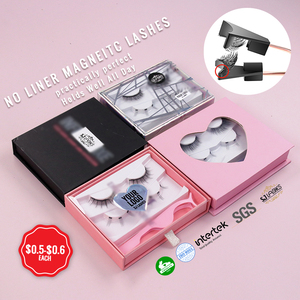 <span class=keywords><strong>Cils</strong></span> magnétiques en soie avec applicateur, avec propre logo personnalisé, <span class=keywords><strong>faux</strong></span> <span class=keywords><strong>cils</strong></span> en cheveux synthétiques faits à la main, style naturel pour le maquillage - Product Image 4