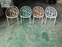 Chaises de patio au design moderne, chaises d'extérieur empilables en plastique pp pour jardin, restaurant, hôtel