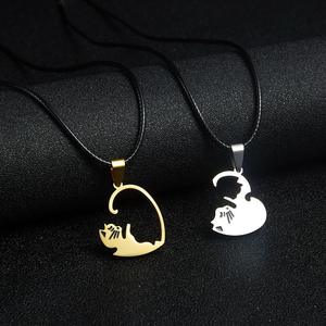 Hot Sale Halskette Edelstahl Anhänger Halsketten Liebe Schlüssel Herz Paar Geschenke für Frauen Valentinstag Schmuck - Product Image 3