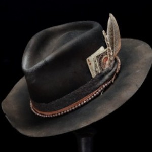 <span class=keywords><strong>Sombrero</strong></span> Fedora Rústico <span class=keywords><strong>de</strong></span> Alta Calidad Color Carbón con Banda Adornada con Cuentas y Pluma Vintage, Estilo Business - Product Image 2