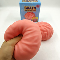 Balle anti-stress en plastique souple en forme de cérébral pour filles, à remontée lente, pour Halloween, pour la décompression et la relaxation créative, produit transfrontalier