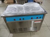 Machine à glace frite automatique à double plaque, machine à glace roulée commerciale pour snack-bar, 220V 50HZ
