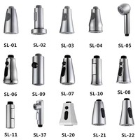 Robinet de cuisine universel à pression en ABS, avec douchette extractible, tête de robinet économiseur d'eau, adaptateur de buse de douche