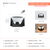 Lámpara de Pilar LED solar moderna para decoración de jardín IP65, tamaño pequeño para Villa, puerta, césped, poste superior, iluminación