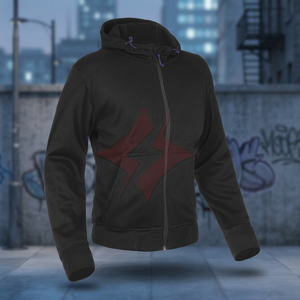 Super Hoodie Motorcycle Aramid Armoured Breathable Fleece <b>Black</b> Protective Biker <b>Jacket</b> Customizable Soft Warm Riding Zip - Product Image 2