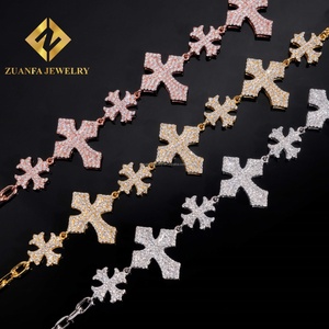 เครื่องประดับแฟชั่นฮิปฮอปเย็นสำหรับผู้ชาย925เงิน VVS Moissanite เพชร - Product Image 4