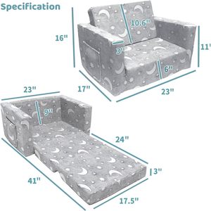 Nhà Máy Trực Tiếp 2-Trong-1 Có Thể Gập Lại Trẻ Em Của Chất Lượng Cao Bọt Ghế Ghế Ghế Bé Mềm Lật out Sofa Ghế Trẻ Em 'Sofa Xấu - Product Image 4