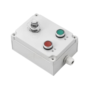 Caja de botones giratorios industriales de 3 vías con cubierta protectora y dos botones pulsadores de reinicio automático, caja de botones IP65 ABS - Product Image 4
