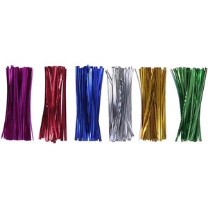 200 Bolsas para Golosinas de 4'' x 6'' (10.2 x 15.3cm) con Cierres de Alambre, 6 Colores Surtidos - Bolsas de Plástico OPP Extra Gruesas de 1.4 Mil para Galletas y Dulces - Product Image 3