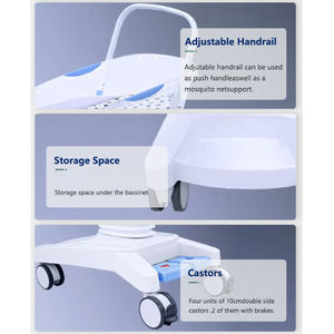 Deluxe Krankenhaus-Neugeborenen-ABS-Kinderwagen mit Wiegefunktion Luxus-Babywagen mit Sonnenschutz-Verdeck |   OEM/ODM Individuelles Logo - Product Image 5