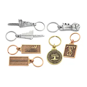 Logo Design Metal Keychain Fabricantes Atacado Promoção Key Ring Lembrança Custom 3D Metal Logo Key Chain