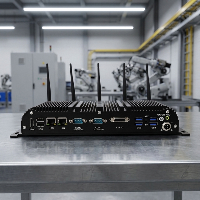 Industrial Automation Edge Computing Embedded Computer Intel Core I5 8259U Dual 2.5GbE LAN 6 COM RS232/RS485 Fanless