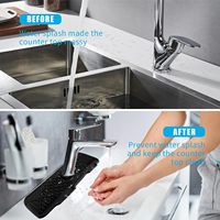 Tapis de protection anti-éclaboussures classique rectangulaire en silicone pour robinet - Antidérapant, écologique, attrape-eau pour évier, tampon de drainage, couleur personnalisable