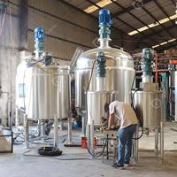 Cuve de mélange de 1000 litres en acier inoxydable avec agitateur et chauffage pour yaourt, savon liquide et réacteur