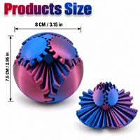 3D Fidget Toy Interactive Gear Structure Colorful Plastic 3D Printed Fidget Toy Office Desk Accessory
