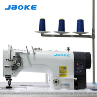 JAOKE 872 Nouvelle machine à coudre industrielle à lit plat, en fer et plastique, à entraînement direct par ordinateur, double aiguille, point noué, grand crochet, moteur
