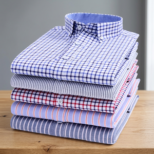 เสื้อเชิ้ตแขนยาวผู้ชาย Exve Exclusive Spring ผ้าฝ้าย/โพลีเอสเตอร์ รีดง่าย กันรอยเปื้อน ดูแลรักษาง่าย กระดุมแถวเดียว - Product Image 3