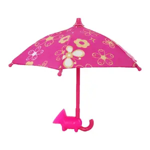뜨거운 인기 5 인치 스몰 사이즈 흡입 컵 스탠드 휴대하고 가벼운 휴대 전화 미니 태양 우산