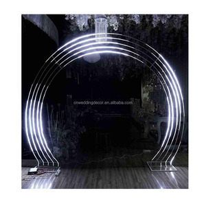 <span class=keywords><strong>Tunnel</strong></span> en métal de cadre d'arche de lumière menée blanche de mariage de coeur d'amour pour la décoration de parc de fête d'événement - Product Image 5