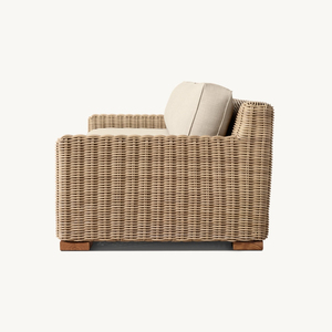 Modern <strong>Outdoor</strong> <strong>Rattan</strong> <strong>Sofa</strong> with Waterproof Upholstery for Patio Garden Farmhouse &amp; Park Use - Product Image 5