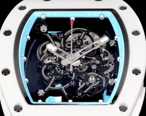 Nouvelle montre mécanique de sport de haute qualité avec cadran en cristal saphir, résistance à l'eau, boîtier en céramique blanche, bracelet en caoutchouc - Product Image 4