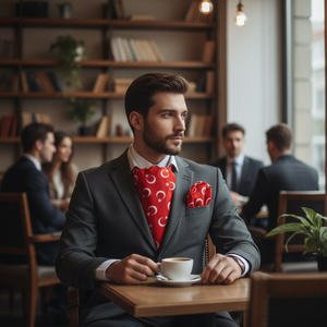 Ensemble de foulards et mouchoirs en coton imprimé drapeau turc étoile croissant blanche pour homme, taille unique - Product Image 3