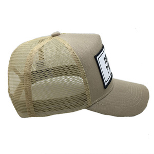 Fabricante de <span class=keywords><strong>Aus</strong></span>, gorra de malla de camionero de 5 paneles personalizada con parche bordado a rayas, sombrero con logotipo - Product Image 6