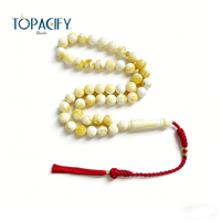 Chapelet de prière musulman 45 perles style arabe, bracelet Tasbih en résine, chapelet de culte islamique, perles Mala, perles de Dhikr