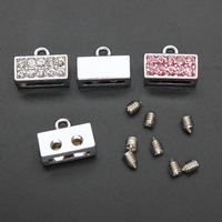 Connecteurs breloques en cristal rose uni de 8 mm pour la fabrication de bracelets, accessoires de bijoux DIY pour femmes, porte-clés, attaches pour téléphone, cadeau pour enfants